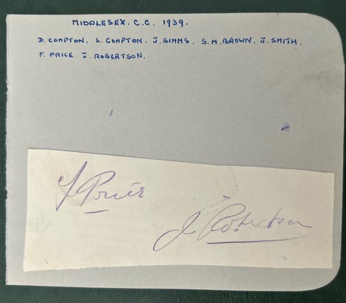 Signed 1939 middlesex - signed,