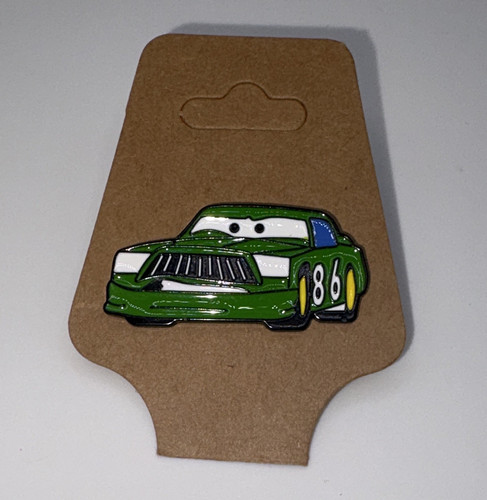 Green car enamel pin - car,