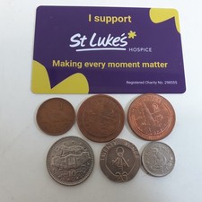 Job Lot 6 of Gibraltar Mixed Coins Key Monkey Bird Light House Etc