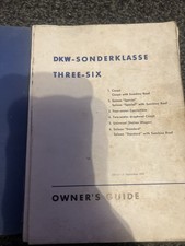 Big DKW 3=6 Owner's Guide 3-6