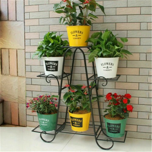 Tier thick iron flower pot - 6,