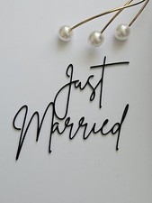 Just Married Acrylic Cake