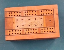 Inlaid Vintage Cribbage Wooden