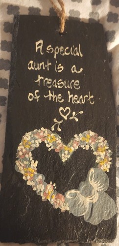 Hand painted slate shingle - hand,