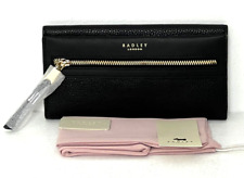 Radley ZIPPY Large Trifold Purse Wallet Black Leather New RRP 99