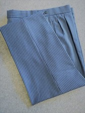 MENS BLUE PINSTRIPE TROUSER MORNING SUIT MASONIC ASCOT WEDDING DRESS