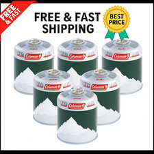 Coleman C500 Value 6 Pack - Screw On Gas Cartridges Camping Gas Canisters EN417