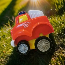 Two Press And Go Vehicles Green Garbage Truck & Red Fire Truck Stocking Fillers