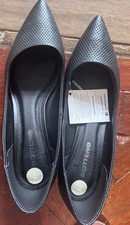 Bottero Black Low Heeled Shoes Size UK 6 Leather Women's