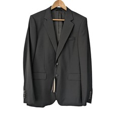Gucci Uniform 2-Button Blazer Jacket Sportcoat Wool Mens EU 46 Black