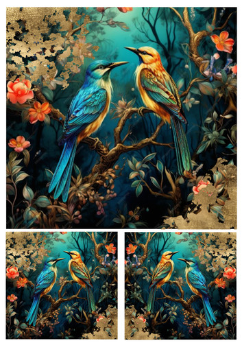 Beautiful jewel tone birds 1 - birds,