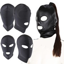 Bondage face mask head open - face,