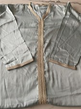 2-Piece Beautiful Moroccan Gandoura Kaftan Abaya Dress Ladies One Size Eid