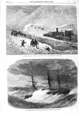 Original Old Antique Print