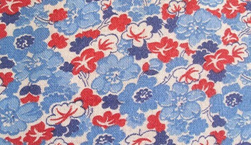 Vtg red blue white - red,