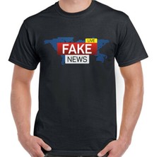 Fake News T-Shirt Network Mens Funny Donald Trump Social Media Live President