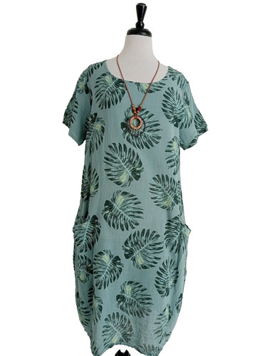Palm print cotton - print,
