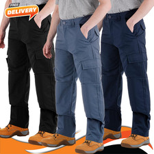 Work Trousers Mens Falcon Cargo Knee Pad Pockets Combat Working Pants BNG