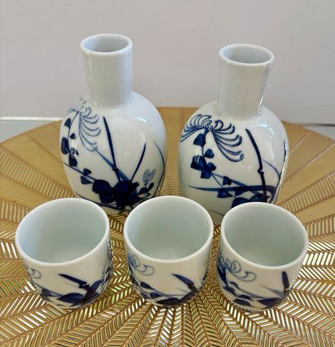 Blue white ceramic - &, set