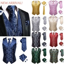Mens Waistcoat Paisley Floral