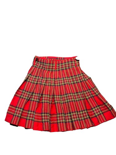 Ladies tartan belted long - tartan,