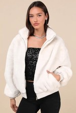 Glamorous Cream Faux Fur