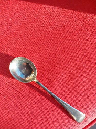 Silver soup spoon with - silver,