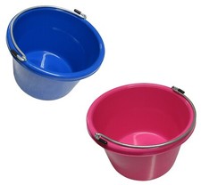 Plastic Water Bucket with Handle (Blue Pink 5L 8L Small Paint Pail)