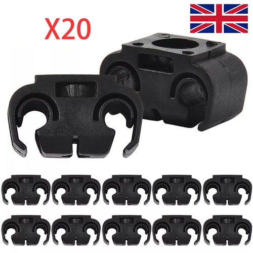 Brake line clips black - clips,