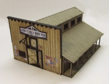 ACW WILD WEST - MILLER'S LIVERY   28mm FULLY BUILT & PAINTED MDF BUILDING