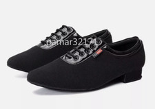 Men's Ballroom Latin Dance Shoes 2.5cm heels Black Tango Salsa Shoes Size 38-46