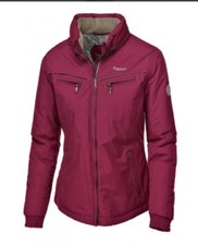 PIKEUR LEONA ACTIVE AIR RASPBERRY RED PADDED JACKET WITH HOOD LARGE 44 UK I4