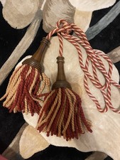 David Gundry Rope Final Tie back Terracotta Wood Gold Drop Arm Sofa Knowle Knoll