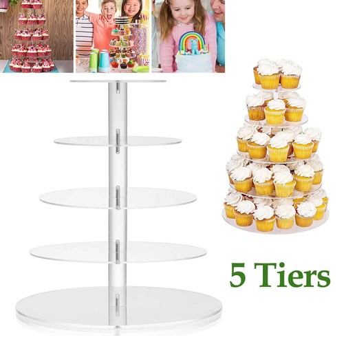 Tier clear acrylic cupcake - 5‑tier,