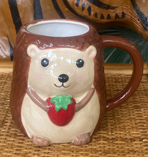 Novelty hedgehog shaped mug - hedgehog-shaped,