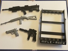 Toy 1/6 scale Vintage Action Man Palitoy 1970s Rifle Rack + Rifles guns weapons 
