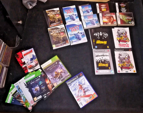 Empty game cases and manuels - cases,