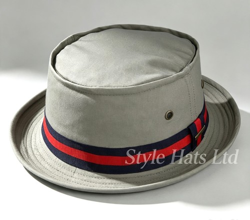Pork pie hat striped band - pie,