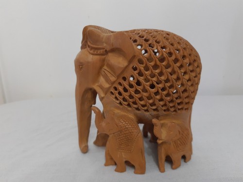 Vintage wood elephant - vintage,
