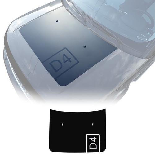 Black hood decal for land - black,