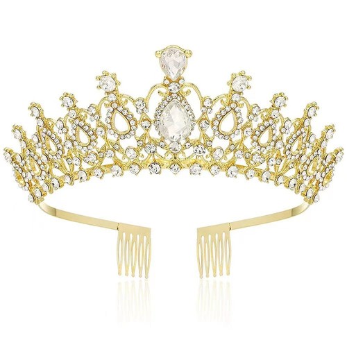 Vintage crystal crown wedding - crown,