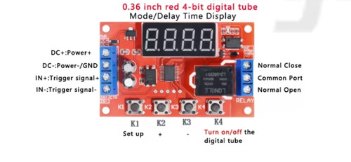 Time delay relay module - time, switch