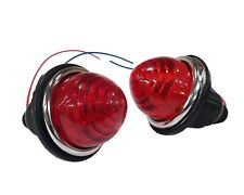 2 x Universal Lucas Style Red Rear Lamps Lights Mini Healey Morris Kit 1B9101P