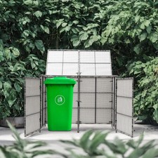 Large Garden Storage Outdoor Box PE Wicker Utility Chest Unit Box Waterproof Bin