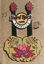 275. Hard Rock Cafe Marbella Double Neck Guitar Hands Flower-CLOSED CAFE-LTD 150