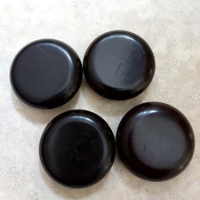 4 ANTIQUE VINTAGE ART DECO ORIGINAL BAKELITE FURNITURE CASTORS CUPS PROTECTORS