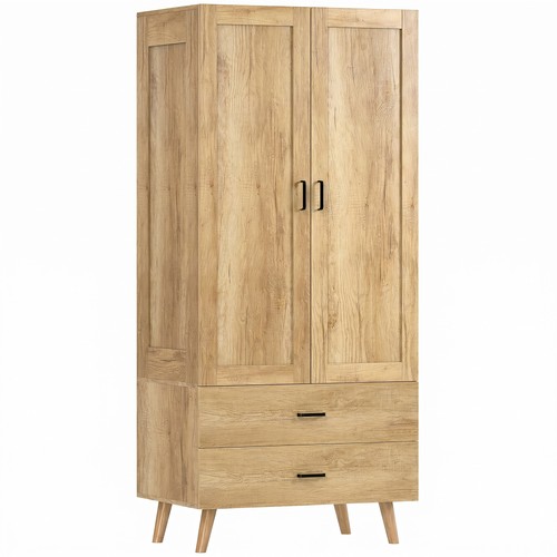 Homcom wardrobe with - with, drawers