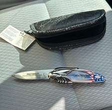 Franklin Mint Harley Davidson Sportster Knife Great Condition Case Well Worn