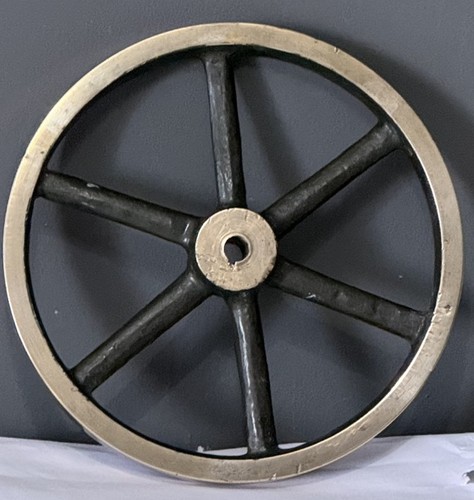 Vintage brass flywheel for - flywheel,