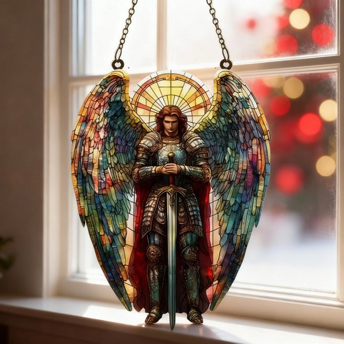 Archangel warrior window decor - window,